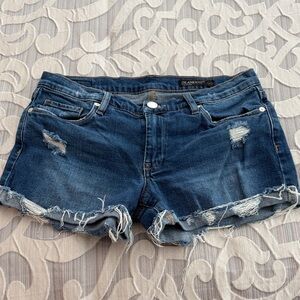 Blank NYC Ripped Indigo Jean Shorts